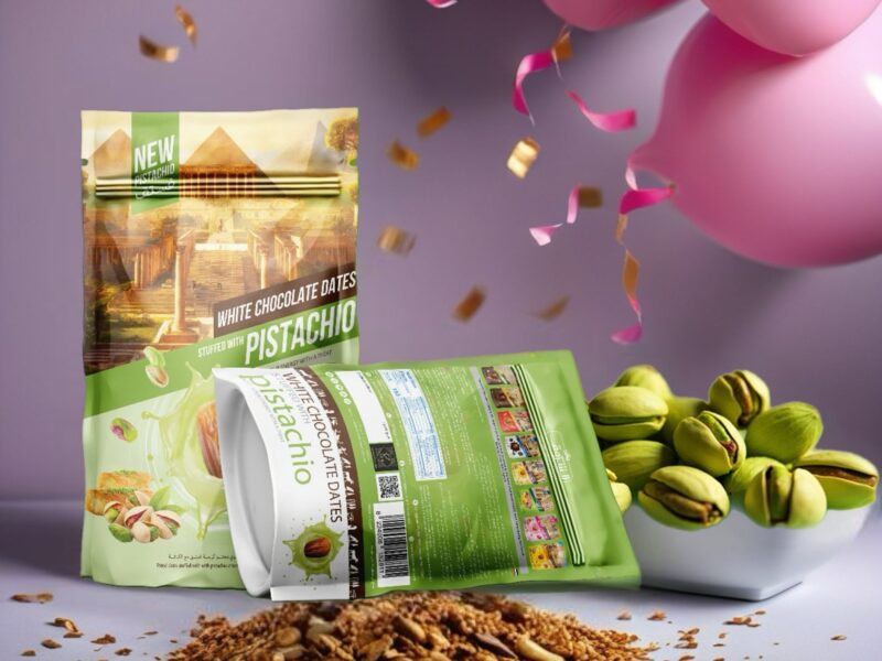 Date with Pistachio Cream & Kunafa, Net Weight: 250g | 12 Pieces Per Box - Image 5