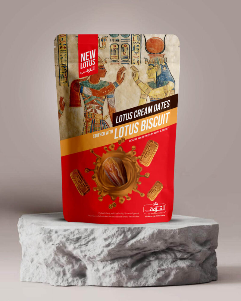 Lotus Biscuit Milk Chocolate Dates, Net Weight: 250g | 12 Pieces Per Box
