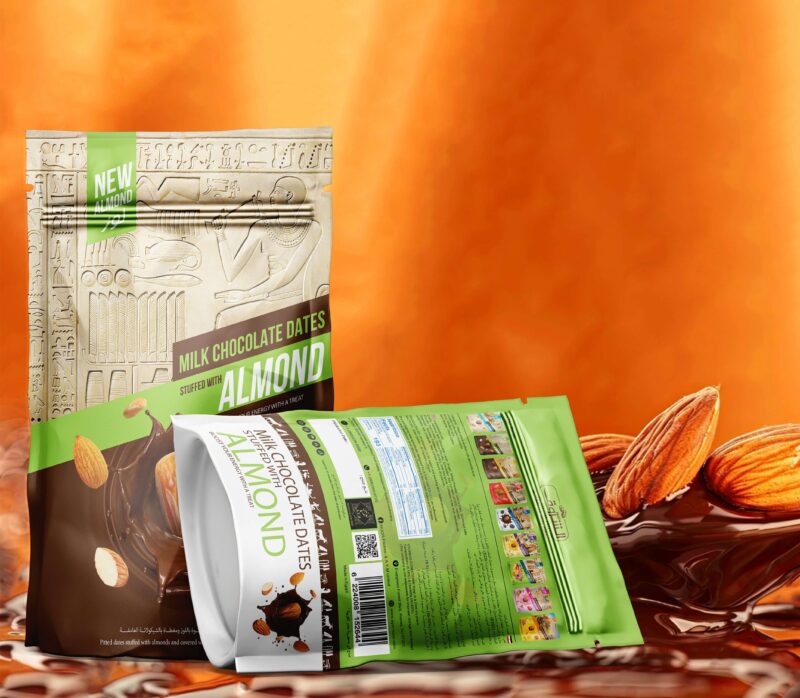Dates With Almond Milk Chocolate, Net Weight: 250g | 12 Pieces Per Box - Image 3