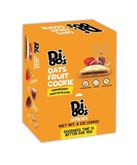 Dido's Soft Baked Fruit Filled Cookies 16 Individually Wrapped Snack Cookies Case of 12.